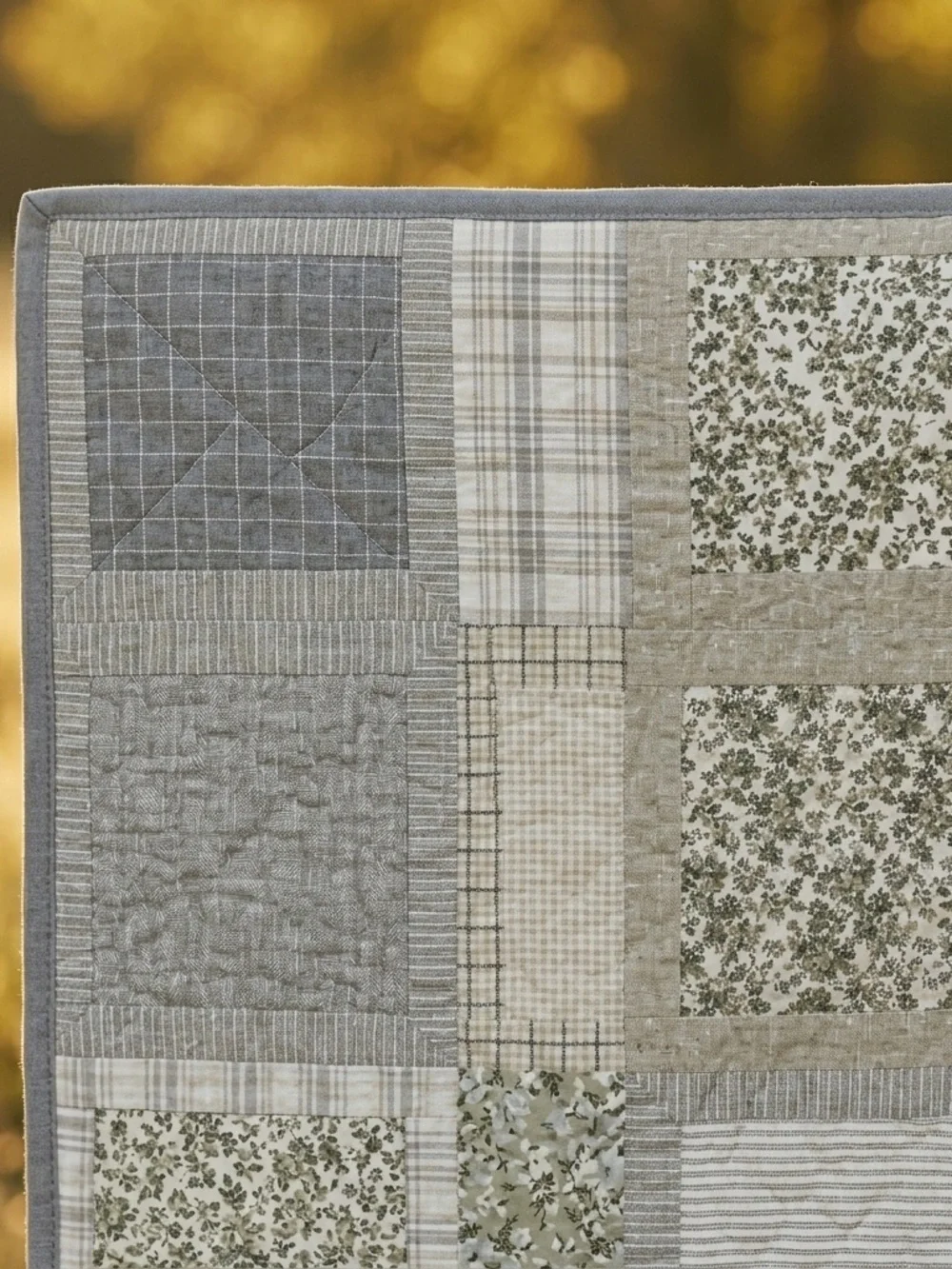 Modern Farmhouse Window Box PRINT Queen Size Cotton Finished QUILT